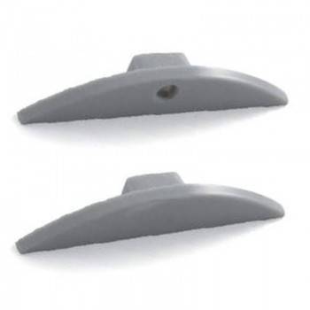 Tampas Laterais Perfil 58x9mm Meia Lua (1un) Tampas Laterais Perfil 58x9mm Meia Lua (1un)