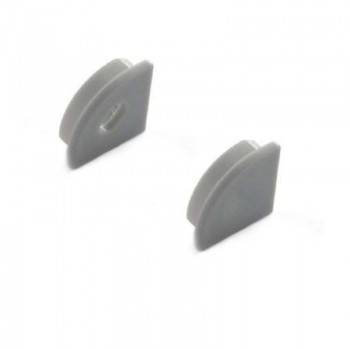 Tampas laterais perfil de superfície 16x16mm de canto (1un) Tampas laterais perfil de superfície 16x16mm de canto (1un)