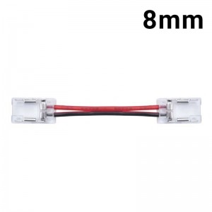 Conector rápido de cor única para faixa LED de 8mm para perfil