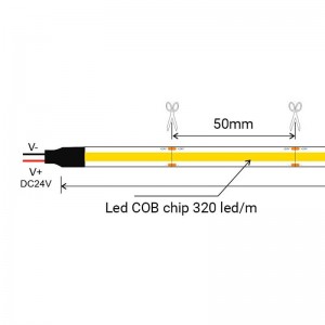 Kit de iluminação linear SKYline COB 320led/m 120W 10m