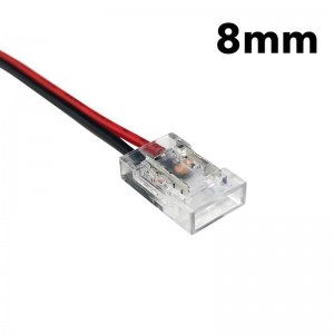 Conector para início de fita LED COB monocromática de 8mm