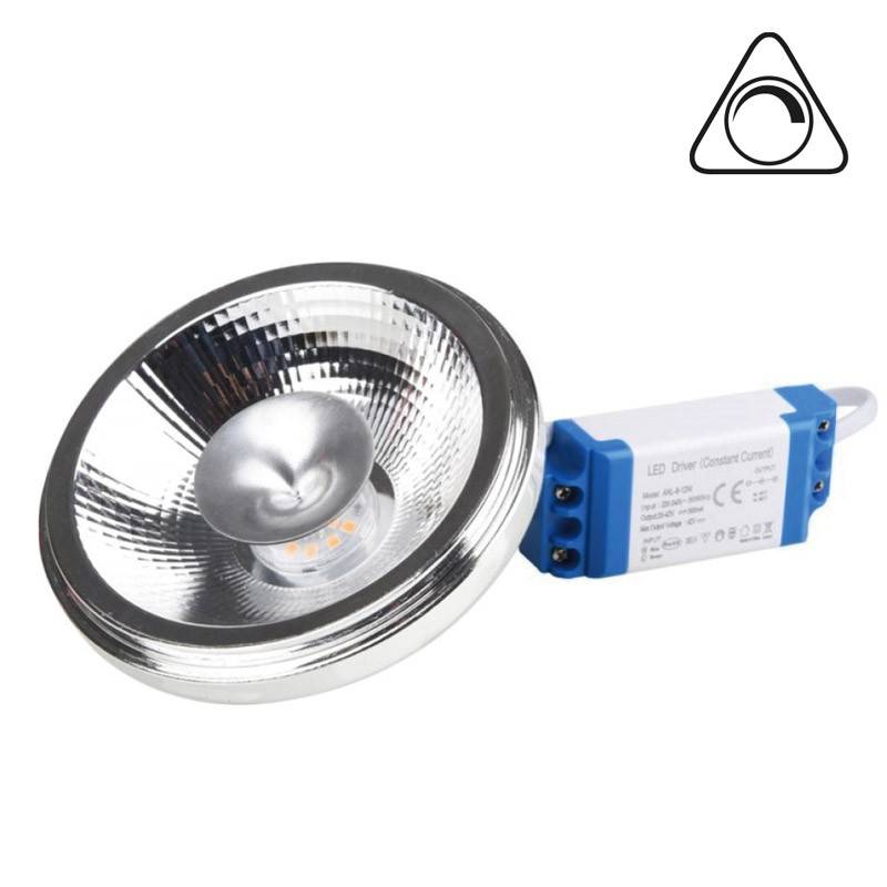 Lâmpada LED AR111 12W 960lm dimerizável - condutor externo