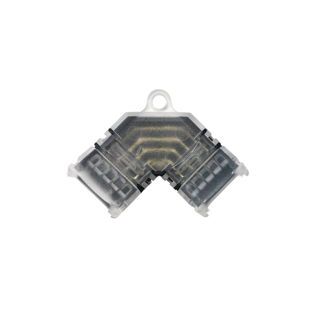 Conector canto em "L" fita LED SMD RGB 12V / 24V- 4 pinos - Fita 10mm