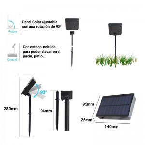Grinalda LED Solar para exterior 8m com 10 lâmpadas integradas