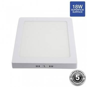 Plafón LED quadrado de superfície 18W - 5 anos de garantia Plafón LED quadrado de superfície 18W - 5 anos de garantia