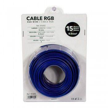 Cabo RGB de 4 fios para instalações a 12-24V - Rolo de 15 metros Cabo RGB de 4 fios para instalações a 12-24V - Rolo de 15 metros