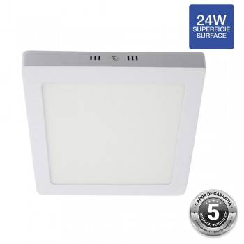 Plafón LED 24W quadrado de superfície - 5 anos de garantia Plafón LED 24W quadrado de superfície - 5 anos de garantia