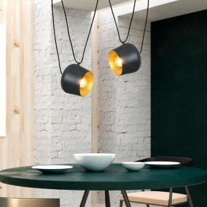 Candeeiro suspenso cinzento moderno "Agos" inspirado no design de Flos Aim