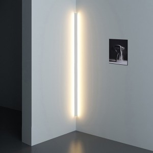 Perfil de alumínio com iluminação dupla LED para cantos