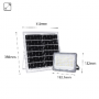 Projetor LED solar + painel solar 60W IP65