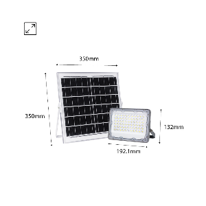 Projetor LED solar + painel solar 60W IP65