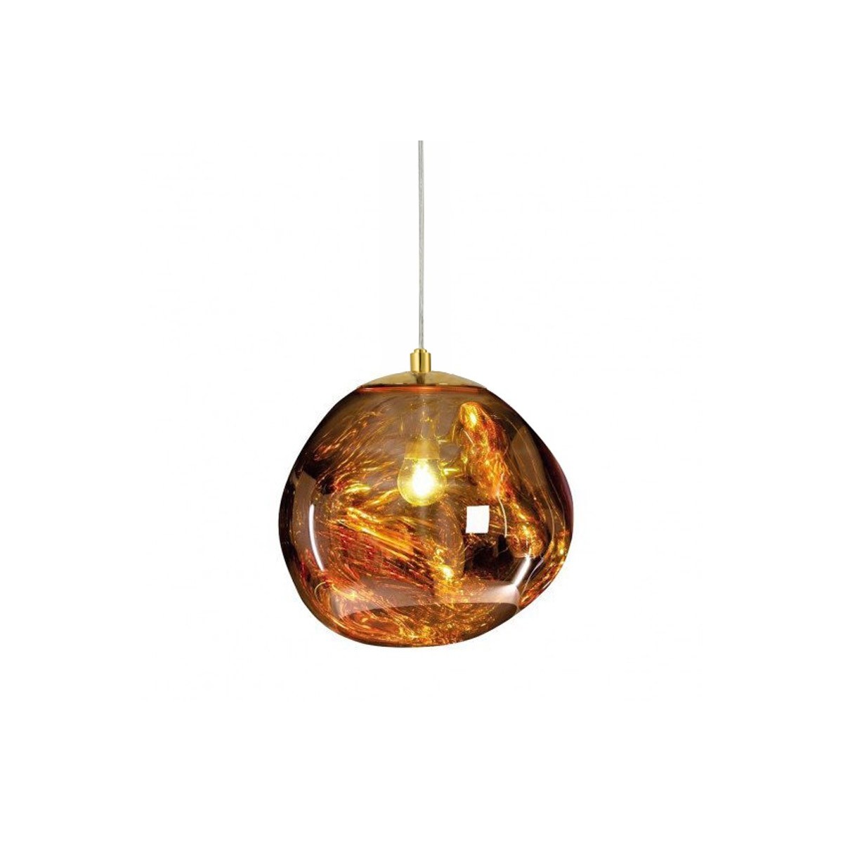 Candeeiro suspenso de cristal  de design "ABRIL" - cor dourada