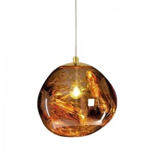 Candeeiro suspenso de cristal  de design "ABRIL" - cor dourada