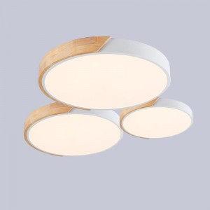 Projetos de design de iluminação com o Candeeiro de teto LED CCT circular de madeira 35W
