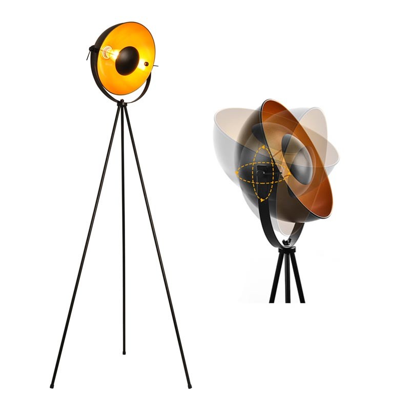 Candeeiro de pé vintage orientável com tripé "Galilen" + lâmpada RGBW + CCT WiFi