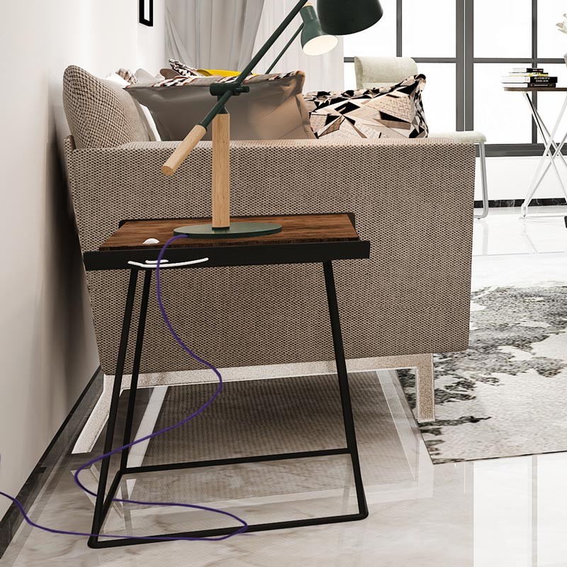 Cabo eléctrico redondo revestido com algodão Violeta Cabo eléctrico redondo revestido com algodão Violeta