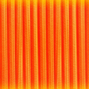 Cabo eléctrico de algodão cor laranja
