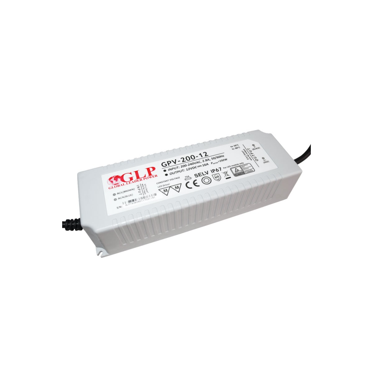 Fonte de alimentação 200W 12V LED - GPL