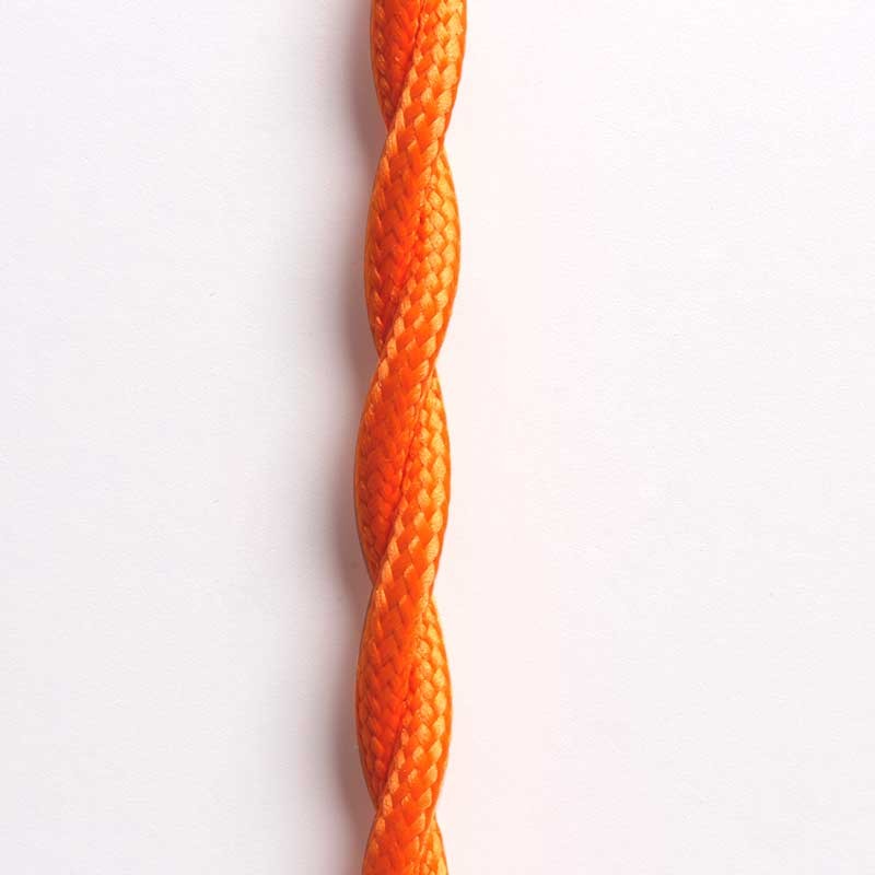 Cabo eléctrico laranja revestido em tecido Cabo eléctrico laranja revestido em tecido