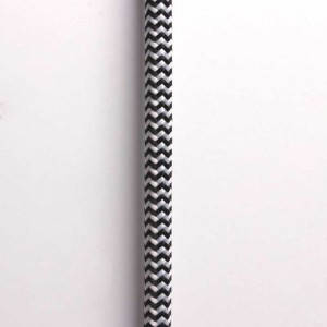 Cabo eléctrico branco e preto em forma de ZIGZAG