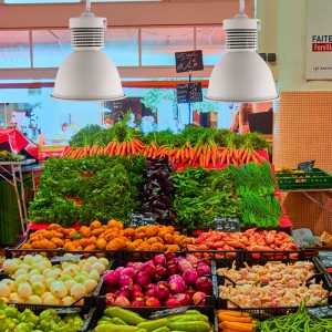 Campânula branca para legumes e frutas