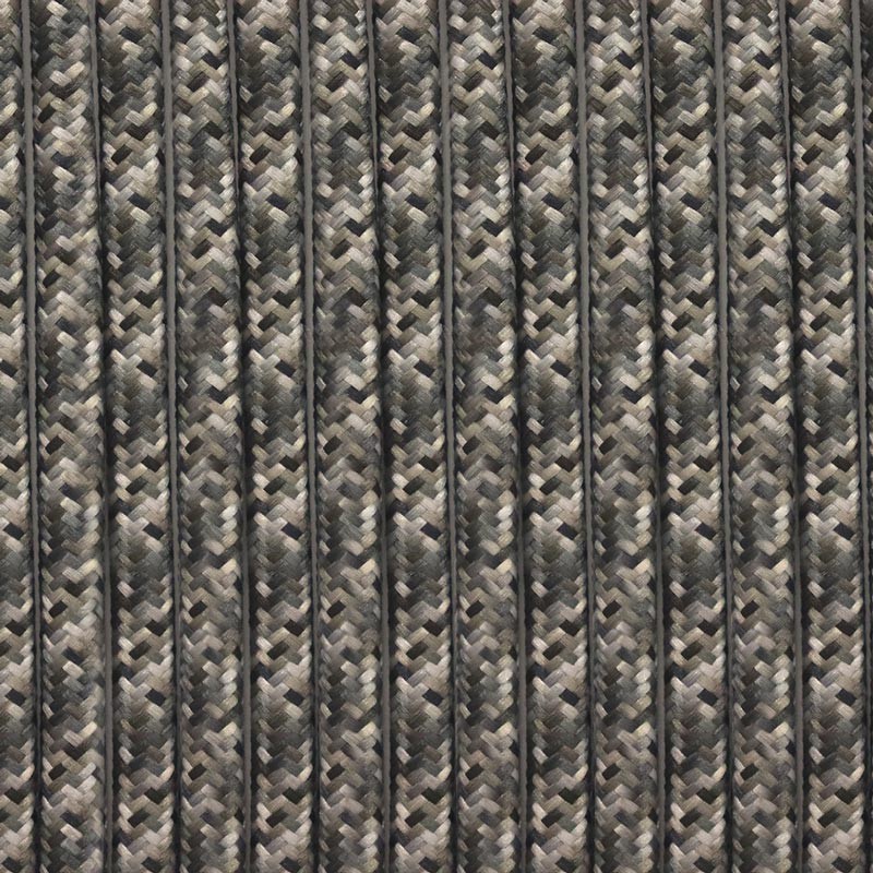 Cabo eléctrico redondo de cor Onyx Tweed (preto, branco, cinzento e castanho) Cabo eléctrico redondo de cor Onyx Tweed (preto, branco, cinzento e castanho)