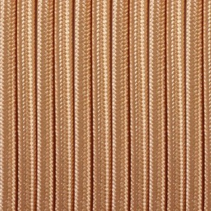 Cabo eléctrico redondo em tecido de cor Rosa Gold