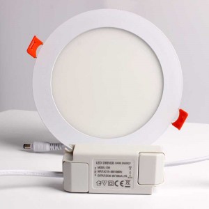 Placa downlight LED encastrável circular 12W