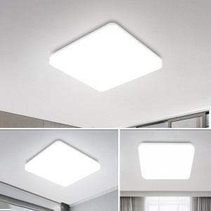 Plafón de tecto LED quadrado branco impermeável