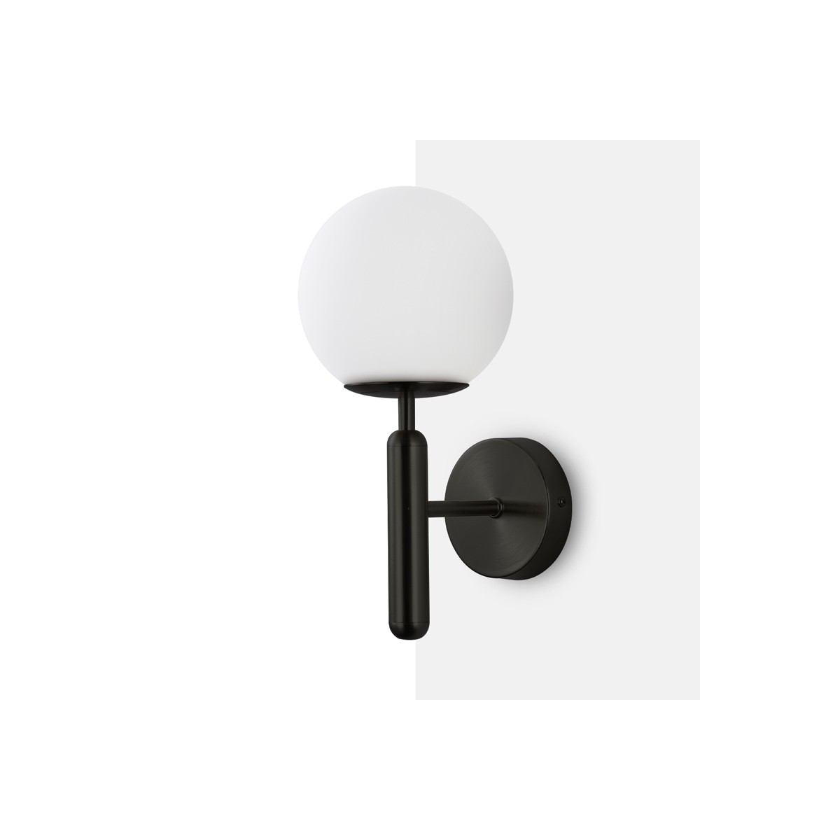 Aplique de parede moderno com bola de cristal "ELSA" - suporte na cor preta