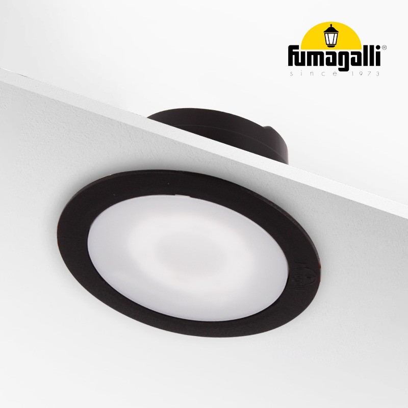 Downlight preto redondo