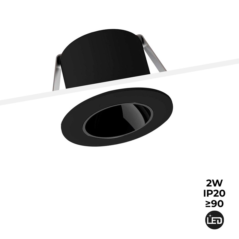 Downlight LED Mini encastrável 2W baixo UGR IP20