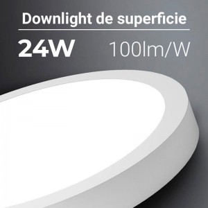 Luz de tecto LED montada à superfície 24W High Efficiency