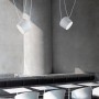 Candeeiro suspenso branco moderno "Agos" inspirado no design de Flos Aim