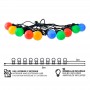 Grinalda LED com cabo preto 10 Lâmpadas LED multicoloridas - 8 metros