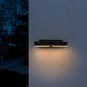 Aplique de parede LED duplo endura para exterior orientável 13W IP54