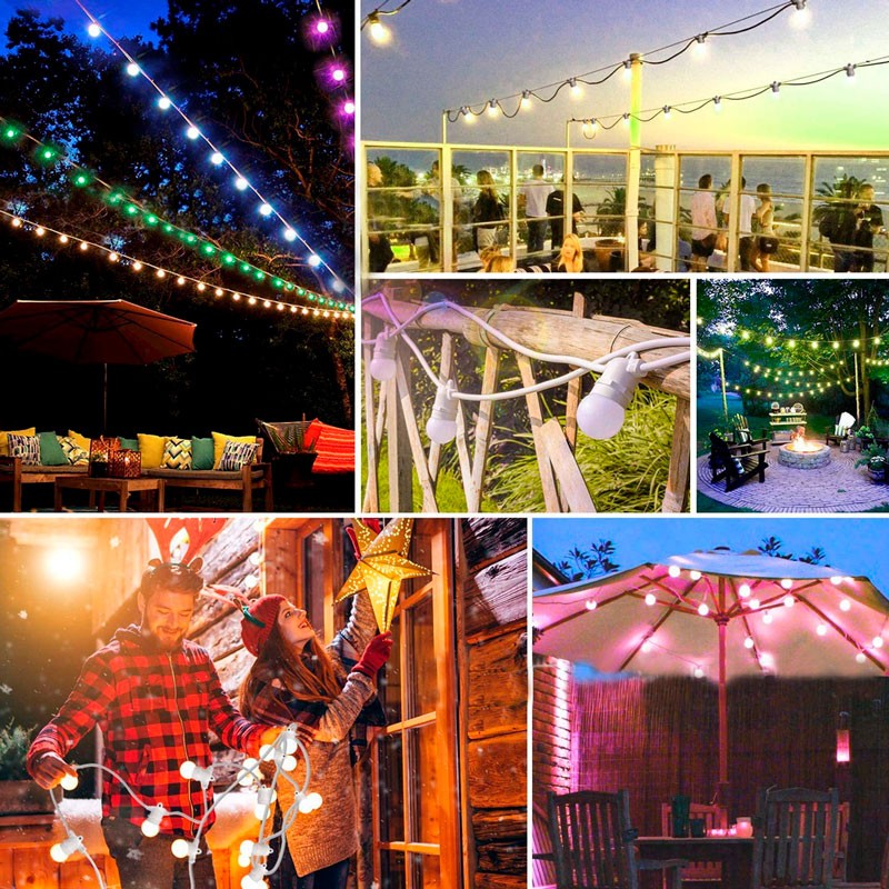 Fio multicolor de fio branco de guirlanda LED 10 lâmpadas LED - 8 metros Fio multicolor de fio branco de guirlanda LED 10 lâmpadas LED - 8 metros