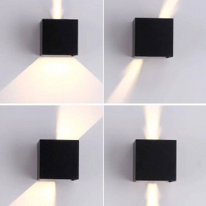 Pacote de 4 luzes de parede "KURTIN" 6W de abertura de luz ajustável