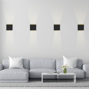 Pacote de 8 luzes de parede "KURTIN" 6W de abertura regulável da luz