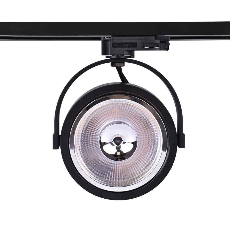 Foco Led de Carril preto trifásico AR111 GU10