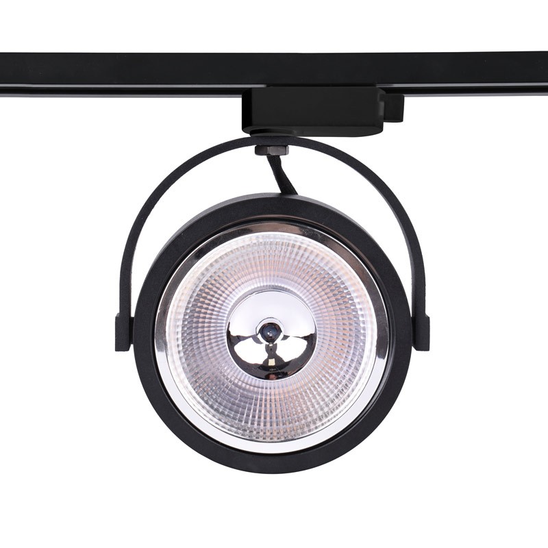 Foco Led de Carril preto monofásico AR111 GU10