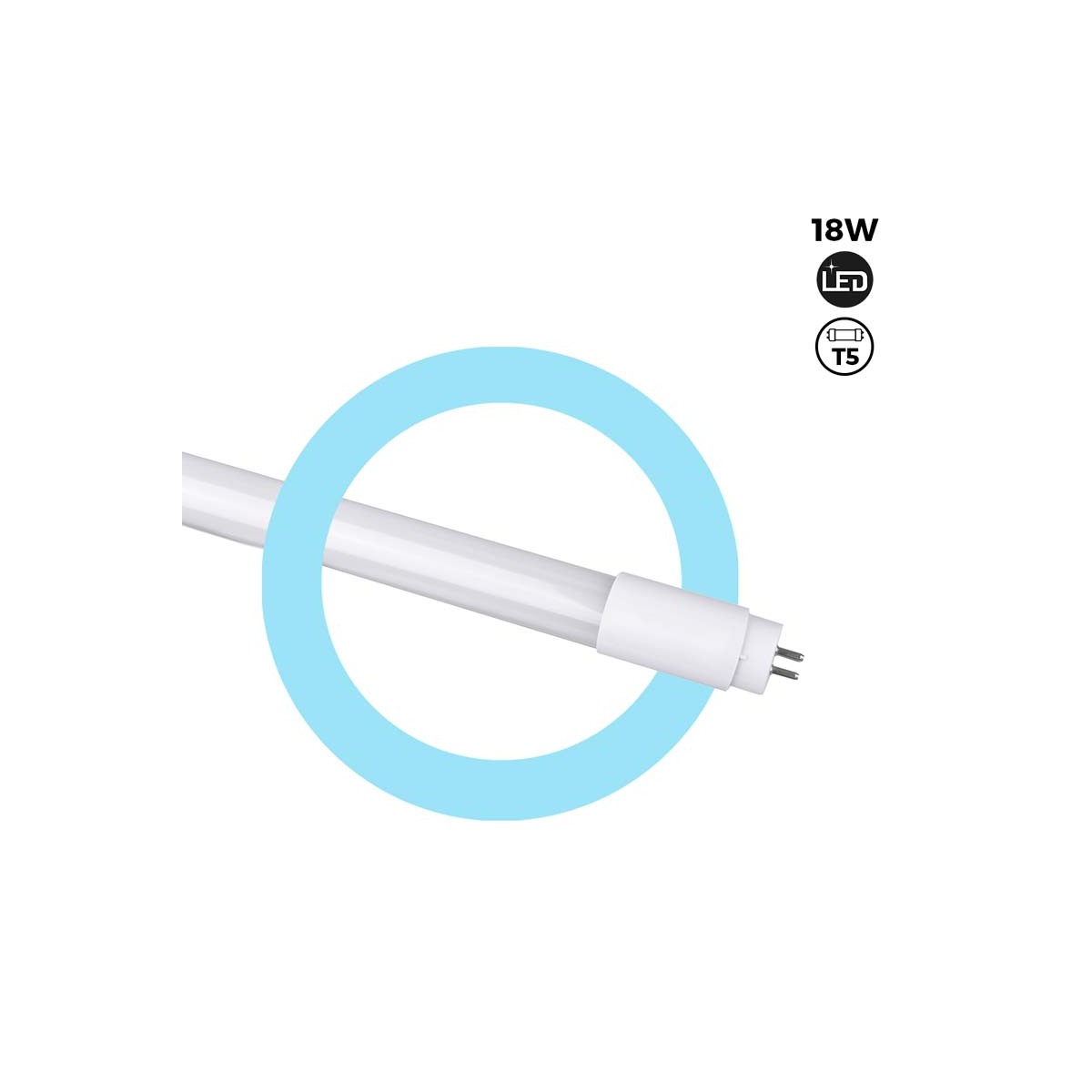 Tubo LED T5 18W 150cm (1465mm) vidro opalino