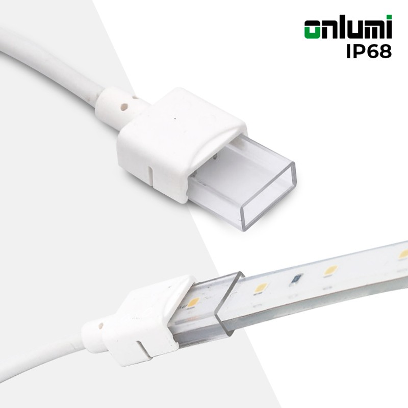 Conector de início fita LED estanque 10mm - 2 pinos - IP68