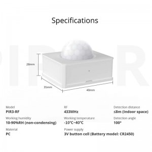 Sensor de 433Mhz RF PIR Sensor | SONOFF PIR3