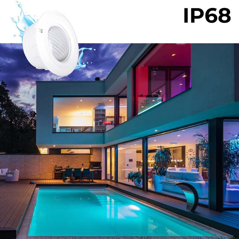 MOLDURA DE ENCASTRAR NA PAREDE PARA PISCINA LÂMPADA LED PAR 56 IP68 MOLDURA DE ENCASTRAR NA PAREDE PARA PISCINA LÂMPADA LED PAR 56 IP68
