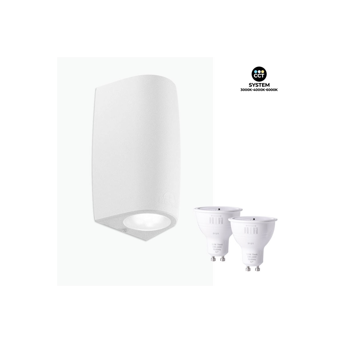 Aplique de Parede LED de Exterior com Luz para Ambos Lados FUMAGALLI MARTA GU10 3,5W