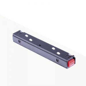 Conector reto para unir carril magnético - cor preta