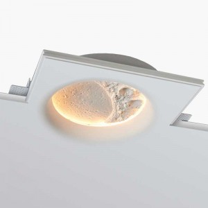 Luminária embutida branca COB 8,5W 2700K em gesso acartonado