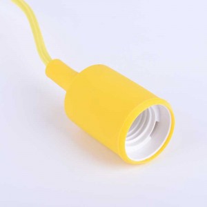 Luz de parede nórdica "YOJO" suporte de madeira e lâmpada pendente de silicone