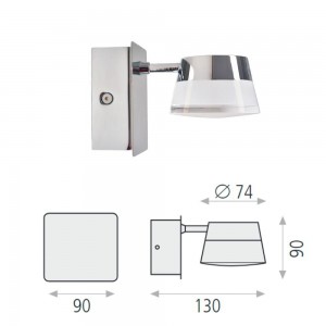 Aplique para casa de banho LED "SAMBA" 5W IP44